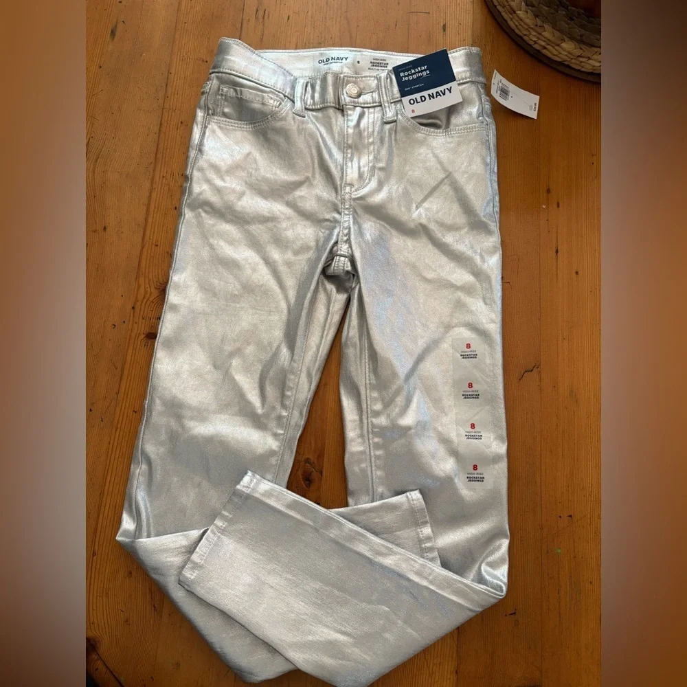 🍭OLD NAVY Rockstar Silver Jeggings